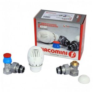Комплект термостатический Giacomini Ду20 (Клапан, термоголовка, отсечн. клапан)