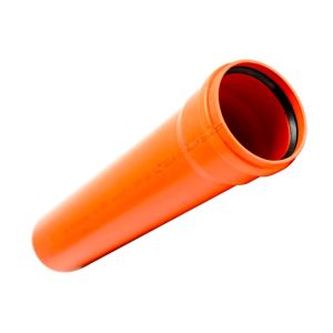 Труба с раструбом рыжая Ду110 (2м)