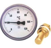 Термометр врезной, 0-120 С, 1/2, аксиальное подключение