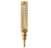 TT-B-150/40. П11 G1/2 (0-160C) Термометр стеклянный прямой, вибр-й,0-160С, ТИП-ТТ, корпус анодирован