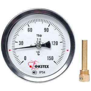 Термометр биметаллический ТБф-120 0…160C° кт.1,5 d.80 IP54 ОШ*6 ГЛ G1/2 L46*9