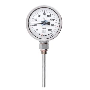 Термометр биметаллический ТБф-221 0...450C° РШ*8 (кт.1,5 / d.100 / M20*1,5 / IP54) L300(248)*12