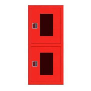 Шкаф пожарный ШП-К1-О2 (Н)ЗК (ШПК-320-НЗК) Стандарт (540х1280х230; Красный, Замок почтовый)